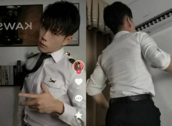 [CHINESE] TikTok極品網紅 Rex耀日 第一彈 制服機長自插 直男自插呻吟 超多噴射